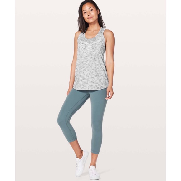 Lululemon Essential Tank Tiger Space Dye Black White 4 - Picture 1 of 8